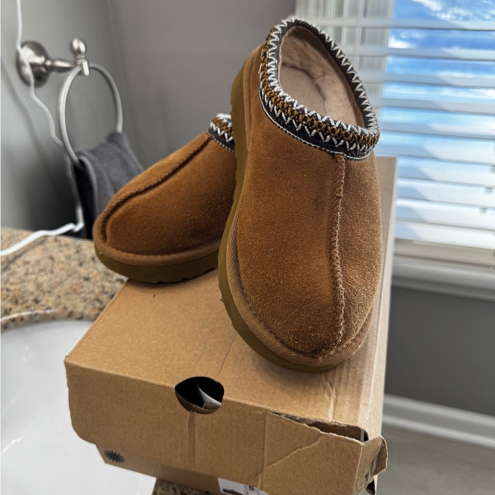 UGG Women's Chestnut Brown Suede Clog Mules